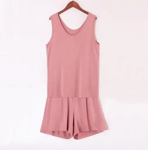 Women's Pajamas Set Casual Pant + Vest Loose 2 Pieces Large Size Elastic Cotton Comfortable Home Suit Summer Pyjama Femme 7XL