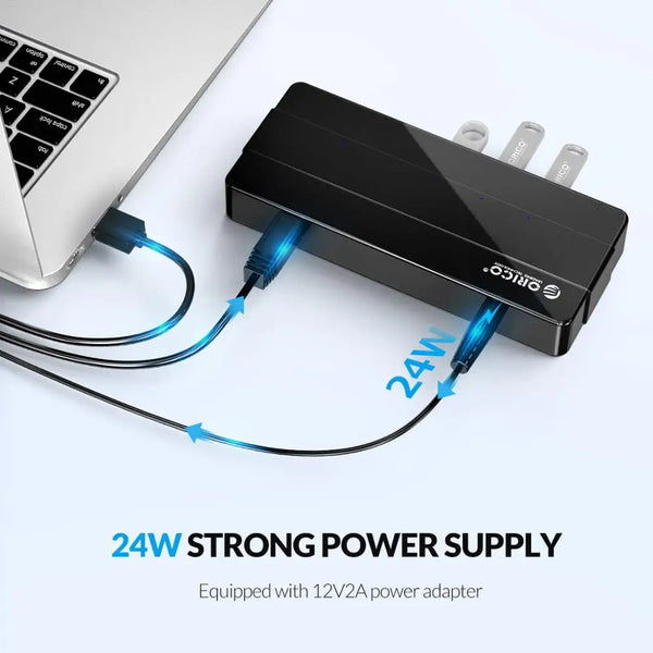 ORICO 4 7 Port USB 3.0 HUB with 12V Power Adapter USB Splitter OTG Adapter For Desktop Laptop PC Computer Accessories SuperSpeed