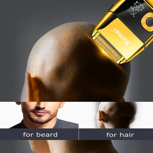 Original Kemei Barber Professional Beard Hair Shaver For Men Electric Shaver Rechargeable Electric Razor Balds Shaving Machine