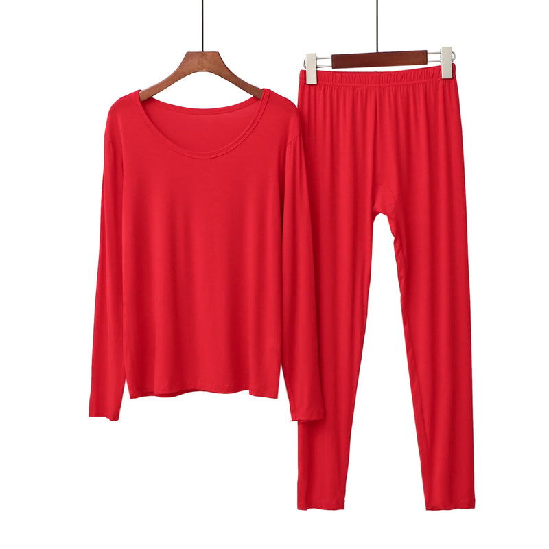 XL-6XL Modal Comfortable Women's Pajamas Set Spring Autumn Home Clothes Plus Size Sleepwear Female Suit New Pijamas De Mujer