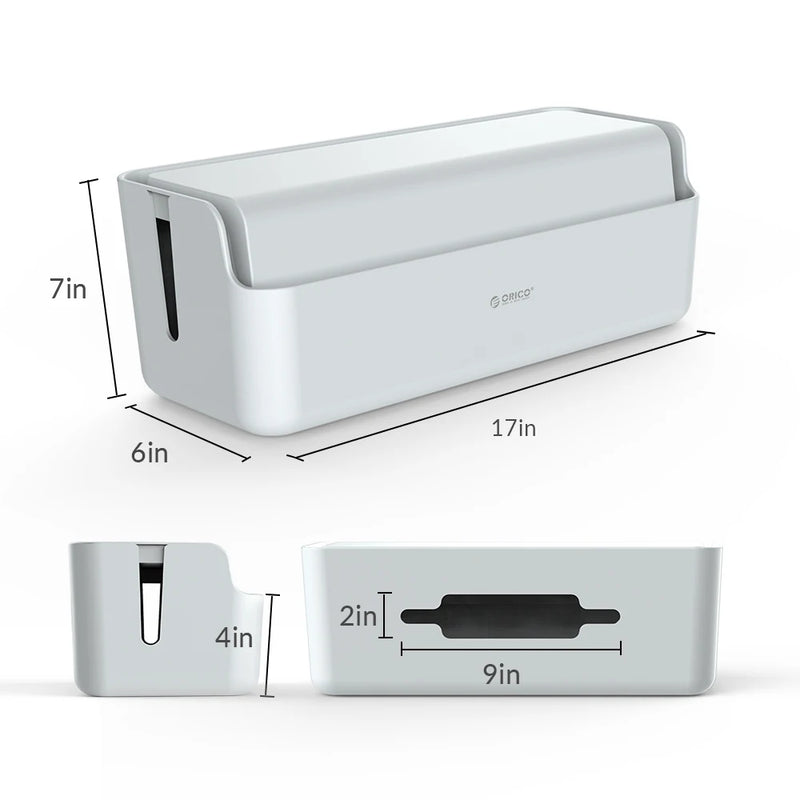 ORICO Power Strip Storage Box Cable Management Winder for Sockets Mobile Phone Holder Charging Cables Organizer