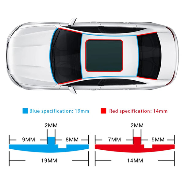Car Rubber Seal Strips Auto Seal Protector Sticker Window Edge Windshield Roof Rubber Sealing Strip Noise Insulation Accessories