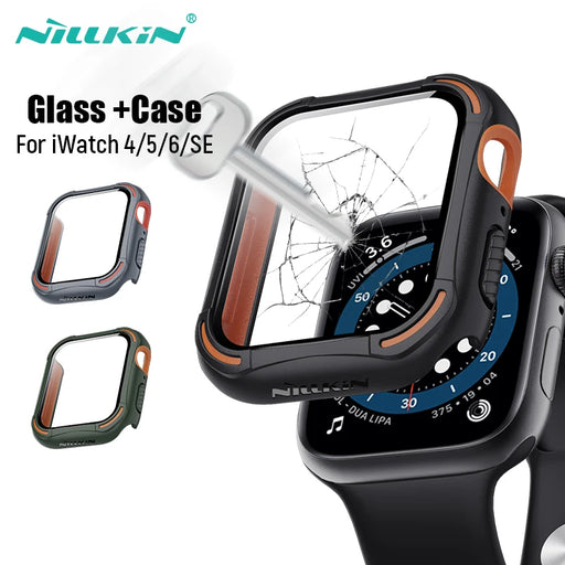 NILLKIN For Apple Watch Case 44mm 4/5/6/SE iWatch Case Screen Protector+Bumper Accessories For Apple Watch series 40mm 4/5/6/SE