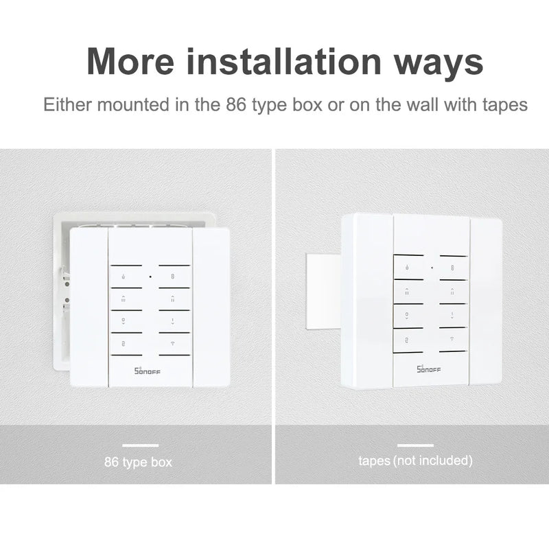 SONOFF RM433 433MHz RF Remote 8 Button One Key Pairing Works with 433Mhz Sonoff Smart Home Switches TXUS 4CHPROR3 via eWeLink