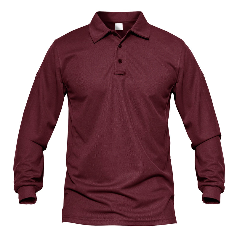 TACVASEN Men Outdoor T-shirts Work Polos Summer Quick Dry T-shirts Long Sleeve Lightweight Golf T-shirts Tee Tops