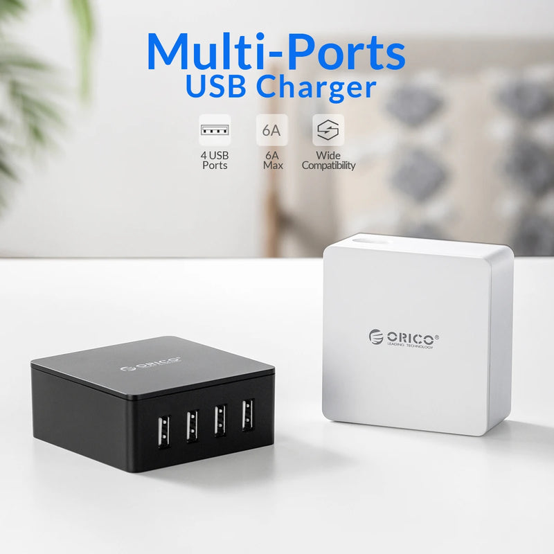 ORICO Desktop USB Charger Series Multi-port USB Charging Dock for iPhone Samsung Xiaomi Huawei Home Office Desk Charger Station