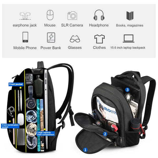 Tigernu Men Backpack 14-15.6inch Laptop Backpack Anti Theft Backpacks Bags For Men College Schoolbag Male Travel Bags Knapsack