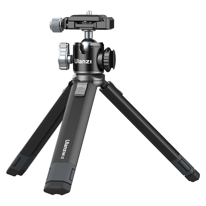 ជើងកាមេរ៉ា Ulanzi MT-24 Vlog Lite Metal Mini Tripod ពង្រីក Vlog Selfie Stick Tripod ជាមួយ Cold Shoe សម្រាប់មីក្រូហ្វូន LED Light DSLR SLR Camera