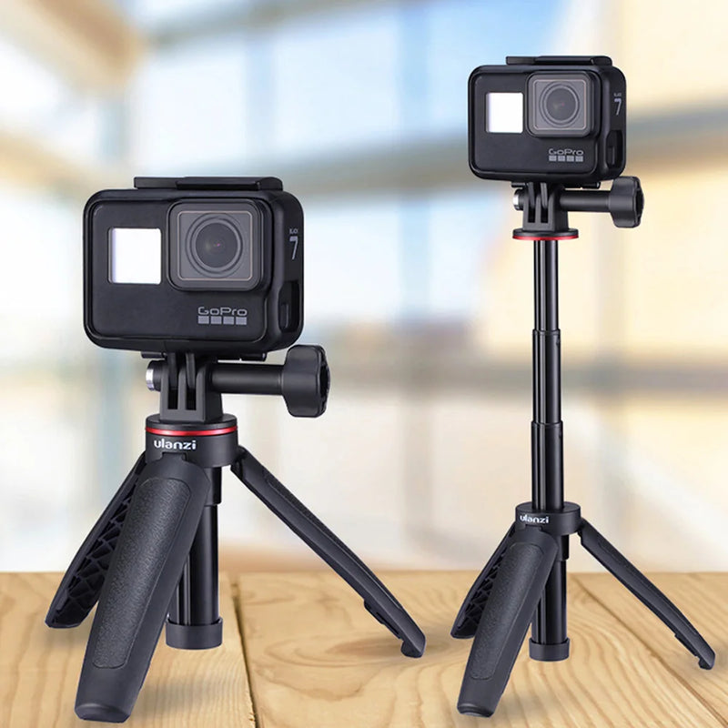 ដៃកាន់កាមេរ៉ាសកម្មភាព ULANZI MT-09 Gopro ខ្នាតតូច Tripod ផ្នែកបន្ថែម Tripod Holder Mount Handgrip សម្រាប់ Gopro Hero 12 11 10 9 7 Sport Cam