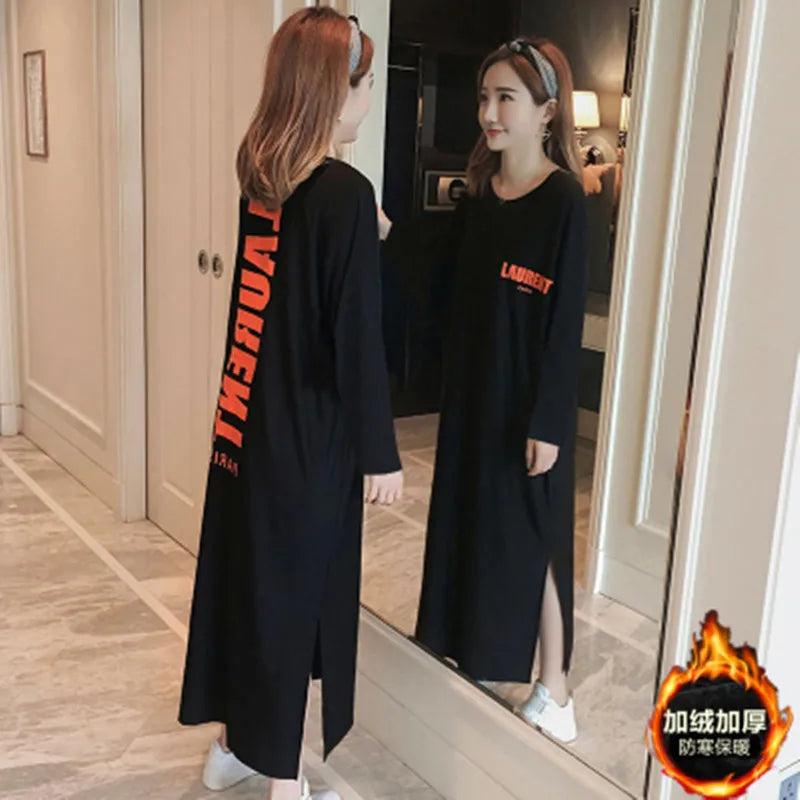 Spring summer new Korean modal cotton home wear long women nightshirt oversized women's night dress M-4XL nightgown female