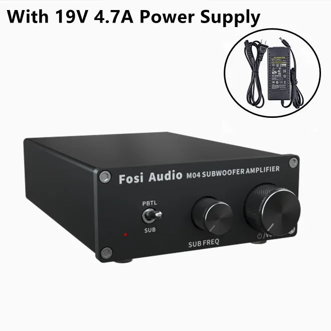 ឧបករណ៍បំពងសម្លេងម៉ូណូ Fosi Audio អំភ្លីភ្លើ Subwoofer 100W ជាមួយឧបករណ៍បំពងសម្លេងបាសសម្រាប់ឧបករណ៍បំពងសម្លេងអកម្មនៅផ្ទះ M04