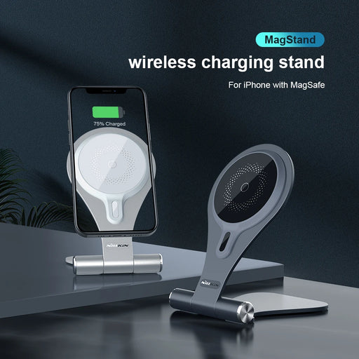 NILLKIN Magnetic Wireless Charger For iPhone 13 Pro Max 15W Fast Charger MagStand Wireless Charging Stand For iPhone 12 Pro Max