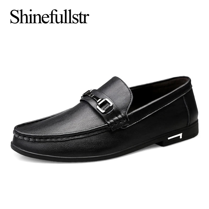 Spring Autumn Men Casual Luxury Leather Men's Loafers Lofer Shoes Loafer Loffers Slip-On Mocasines Hombre Dropshipping