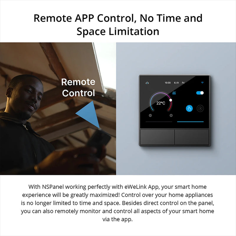 SONOFF NSPanel Smart Scene HMI Wall Switch White EU/US Multiple Control Thermostat Real-Time Weather Display via eWeLink APP