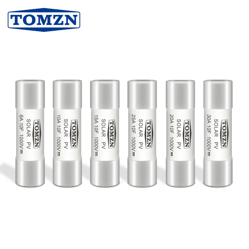 TOMZN ហ្វុយស៊ីបពន្លឺព្រះអាទិត្យ DC 1000V វ៉ុលខ្ពស់ 3A 6A 10A 15A 16A 20A 25A 30A 32A សម្រាប់ការពារប្រព័ន្ធពន្លឺព្រះអាទិត្យ