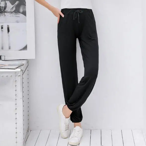 Spring Fall Loose Sleepwear Women Bottoms Sleep Pants Modal Cotton Pajama Pant Ankle-length Lounge Ladies Home Wear Trousers