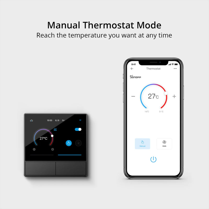 SONOFF NSPanel Smart Scene Wall Switch HMI EU/US Panel Multiple Control Thermostat Real-Time Weather Display via eWeLink APP