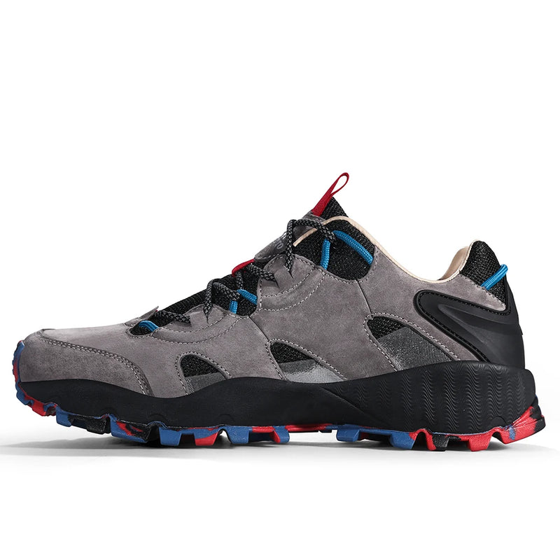 HUMTTO Outdoor Hiking Shoes Breathable Sport Climbing Camping Boots Men Leather Mens Walking Shoes Trekking Sneakers for Male
