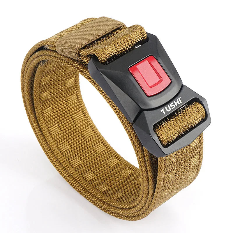 125Cm Quick Release Buckle Men's Tactical Belts Sport Outdoor Canvas Belt Men Nylon Cargo Fashion Cinturon QJ CINGA