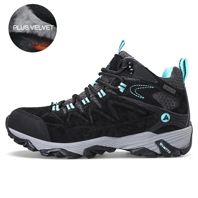 HUMTTO Hiking Shoes Men Winter Outdoor Sports Climbing Shoes Non - slip Warm Lace-up Trekking high-top Sneakers Big Size