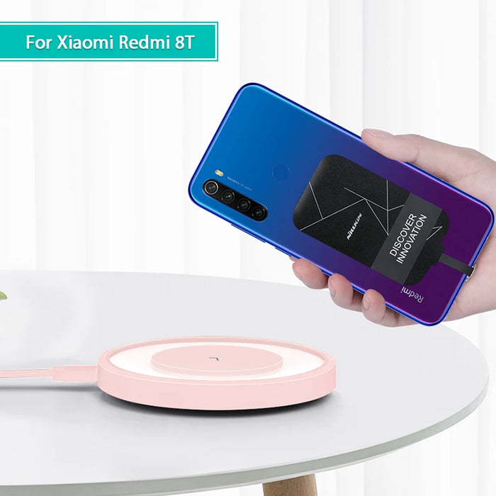 Redmi Note 8T Qi Wireless Charging Charger USB Type C Receiver patch bag safe Wireless Charging for Xiaomi Redmi Note 8T Pro