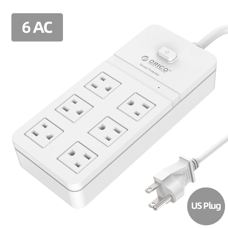 ORICO US Plug Power Strip with 6AC Outlets Sockets Extension Cable Electrical Socket For Home Office Power Strips