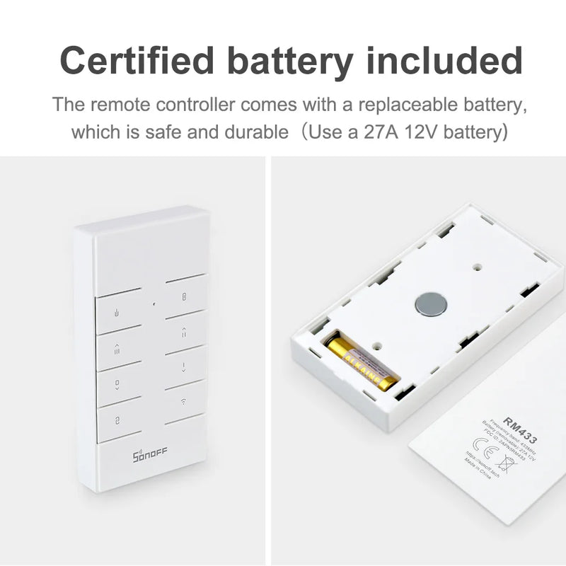 SONOFF RM433R2 Remote 8 Button RF Remote&Base One Key Pairing Easy to Install Works with 433Mhz Sonoff Smart Home Switches
