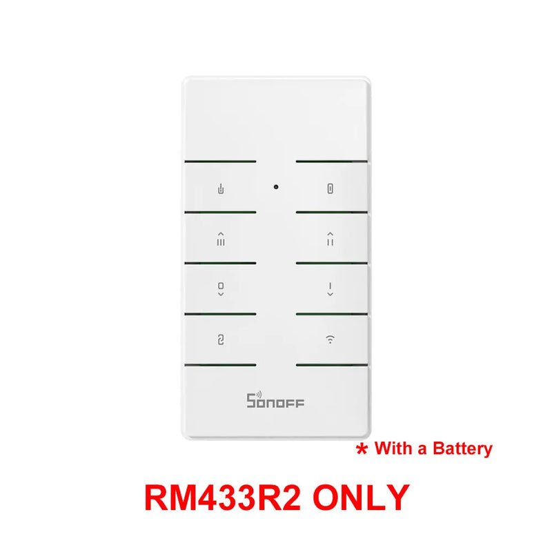 SONOFF RM433 R2 433MHz RF Remote Controller 8 Button Remote Control Paired with SONOFF TX Wall Switch RF Devices iFan04 D1 RFR2
