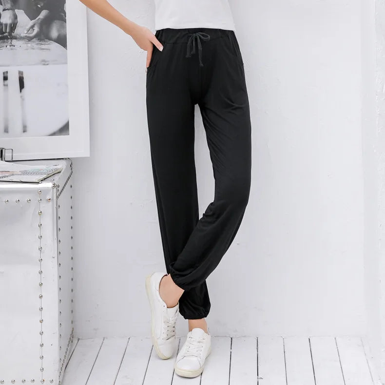 Spring Fall Loose Sleepwear Women Bottoms Sleep Pants Modal Cotton Pajama Pant Ankle-length Lounge Ladies Home Wear Trousers