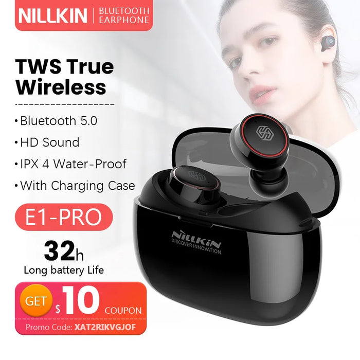 tws Wireless Bluetooth headphone earphone 5.0 headset gamer Nillkin E1 Pro true wireless stereo earbuds with micro charging case
