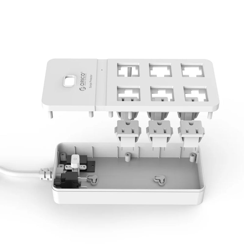 ORICO US Plug Power Strip with 6AC Outlets Sockets Extension Cable Electrical Socket For Home Office Power Strips