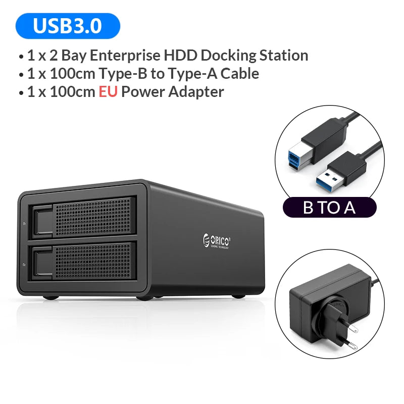 ORICO 35 Series 5 Bay HDD Docking Station With Dual Chip 150W Built-in Power Hard Drive Case for Altcoins Mining