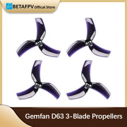ស្លាប BETAFPV Gemfan D63 4 ដុំ 3 ដាវ ទំហំ 1.5 ម.ម សម្រាប់ Beta95X V3/Pavo25 Whoop Racing Drone គ្រឿងបន្ថែមស្លាប RC FPV