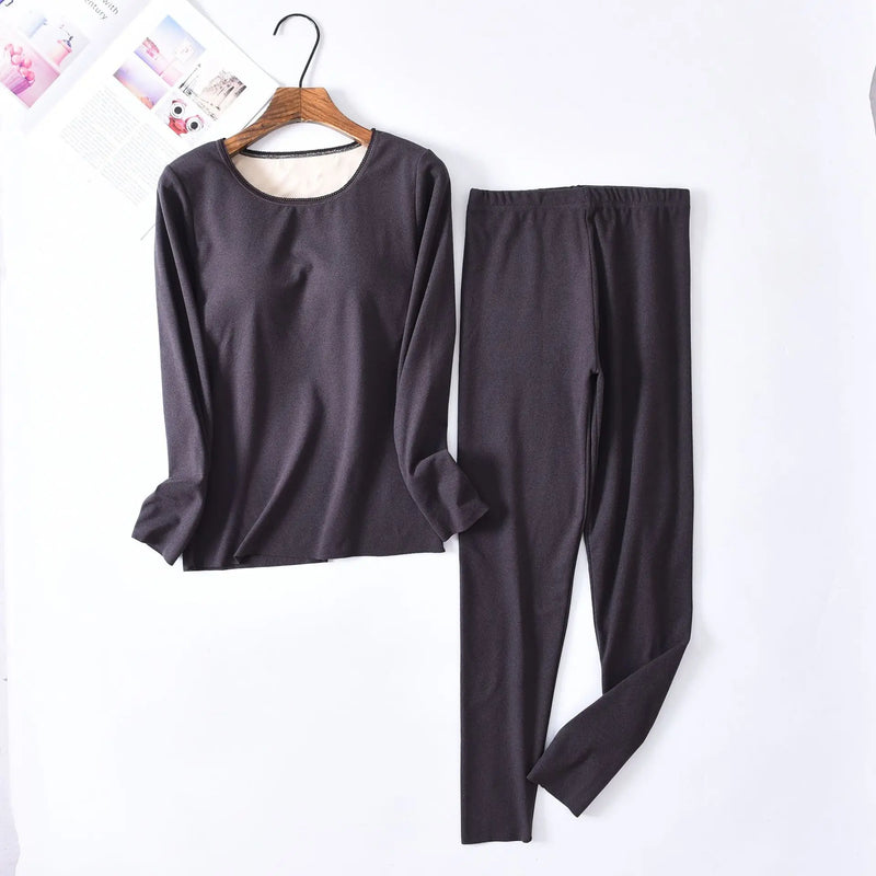 Warm Autumn Winter Women's Pajamas Set Slim Bra Padded Sleepwear Large Size Ladies Nightwear Pijamas New Velvet Home Wear Suit