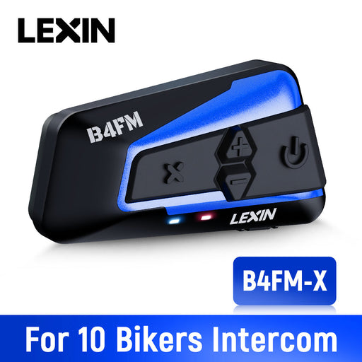 Brand Lexin LX-B4FM-X for 10 Riders Intercom Motorcycle Bluetooth Helmet Headsets BT Moto Intercomunicador with FM Radio Default Title