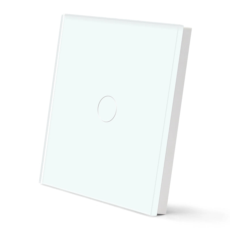 BSEED Single Wall Touch Switch Panel 1/2/3Gang For Light Switch Crystal Glass DIY Parts EU Standard 86*86mm Metal Base Included