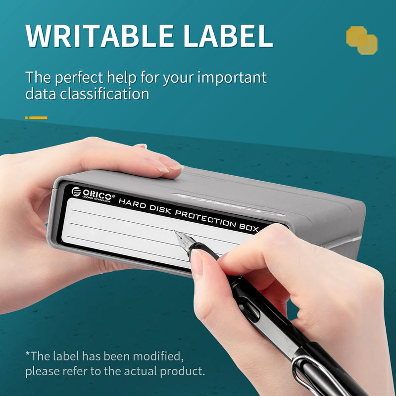 ORICO 3.5 Inch HDD ProtectIon Box 5 PCS Storage Box Multi-disk Storage for 2.5" M.2 SSD With label Design