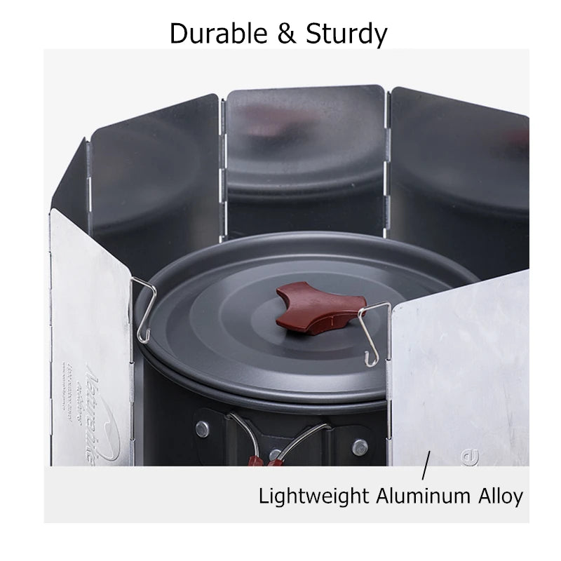 Naturhike Stove Windshield 8Pcs 10Pcs Outdoor Camping Portable Folding Screen Lightweight Foldable Picnic BBQ Windscreens