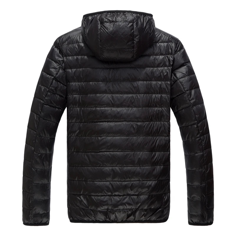 2026 Royal Blue Hooded Parkas Men's Zipper Control Winter Jacket Fashion Hot Sale Jaqueta Plus Size S-5XL Lightweight Warm Coats