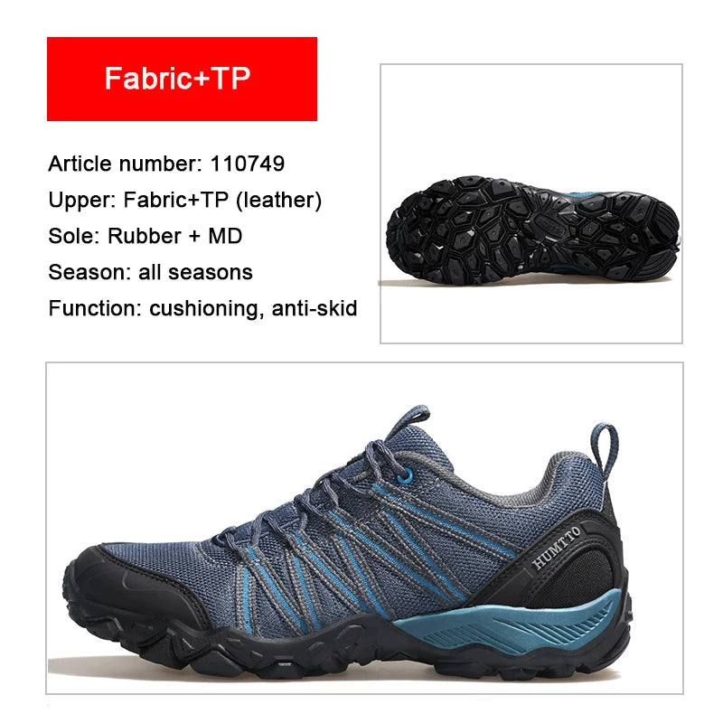 HUMTTO Brand Clearance Man Summer Hiking Shoes for Men  Breathable Leather Hunting Trekking Climbing Shoes Mens Outdoor Sneakers