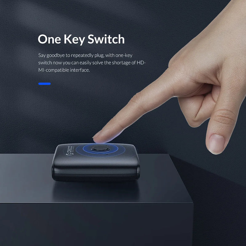 ORICO HDMI-compatible Splitter 4K*2K 60HZ KVM Switcher Bi-Direction 1x2/2x1 Adapter Audio Converter For PS5 Nintendo Switch BOX