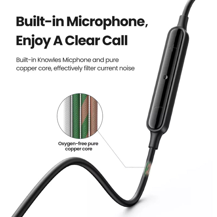 UGREEN Wired Earphone With Microphone In Ear 3.5mm Noise Cancelling USB Type C Lightning Earphones For iPhone 15 Pro Max Xiaomi
