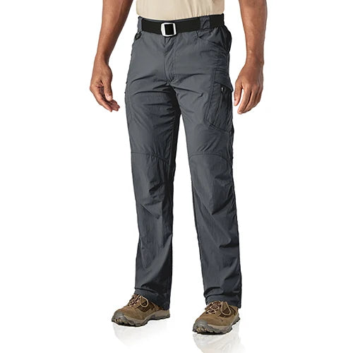 TACVASEN Summer Quick Dry Pants Men Stretch Fabric Cargo Pants Multi-Pockets Outdoor Trousers Lightweight Workout Hiking Pants