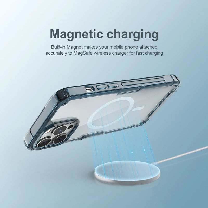NILLKIN Magnetic Case For iPhone 16 Pro Max for iPhone 15 Pro Max NILLKIN Nature TPU Pro Case For iphone 14 Pro Transparent Case