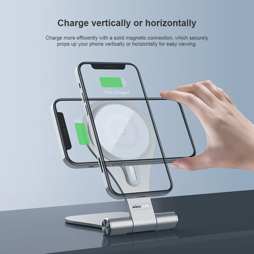 NILLKIN Magnetic Wireless Charger For iPhone 13 Pro Max 15W Fast Charger MagStand Wireless Charging Stand For iPhone 12 Pro Max