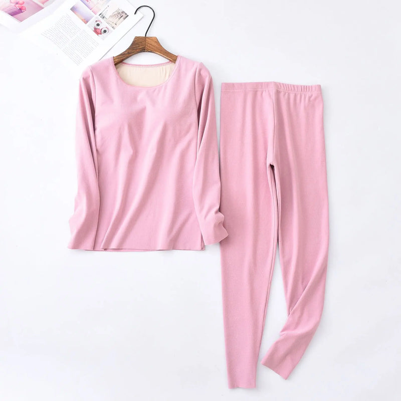Warm Autumn Winter Women's Pajamas Set Slim Bra Padded Sleepwear Large Size Ladies Nightwear Pijamas New Velvet Home Wear Suit