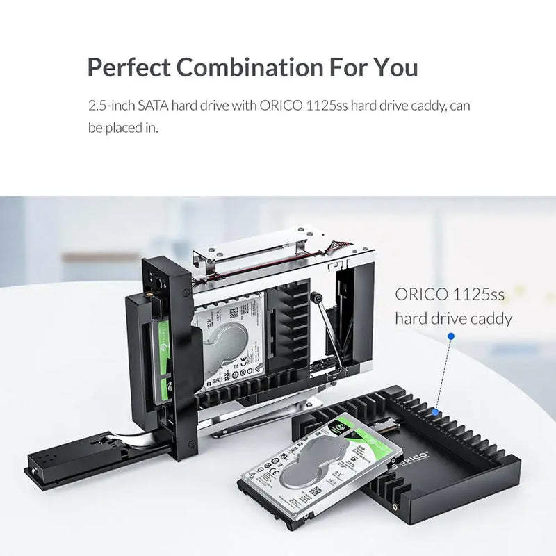 ORICO CD-ROM 3.5 inch Internal SATA Hard Drive SSD Adapter Drive Bay Converter Mounting Bracket Caddy Tray Mobile Rack Tool Free