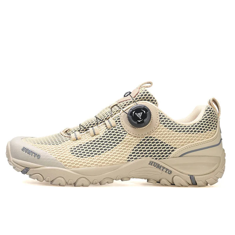 HUMTTO Waterproof Hiking Shoes for Men Breathable Leather Mountain Trekking Sport Shoes Outdoor Climbing Walking Mens Sneakers