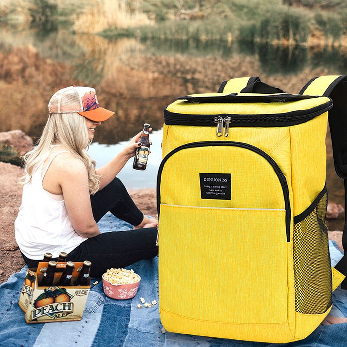 DENUONISS 20L Can Cooler Bag With Corkscrew 100% Leakproof Beer Cool Backpack Outdoor Picnic Thermal Refrigerator Bag Fridge Bag