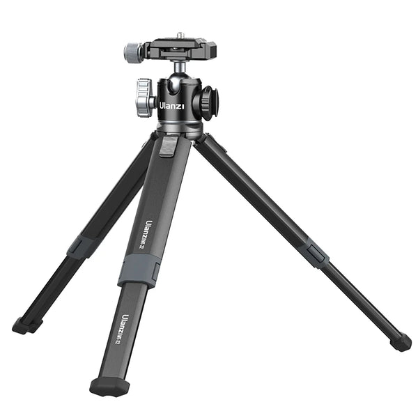 ជើងកាមេរ៉ា Ulanzi MT-24 Vlog Lite Metal Mini Tripod ពង្រីក Vlog Selfie Stick Tripod ជាមួយ Cold Shoe សម្រាប់មីក្រូហ្វូន LED Light DSLR SLR Camera